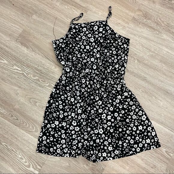 936 Generation Black Ditsy Floral Playsuit - Picture 3 of 7